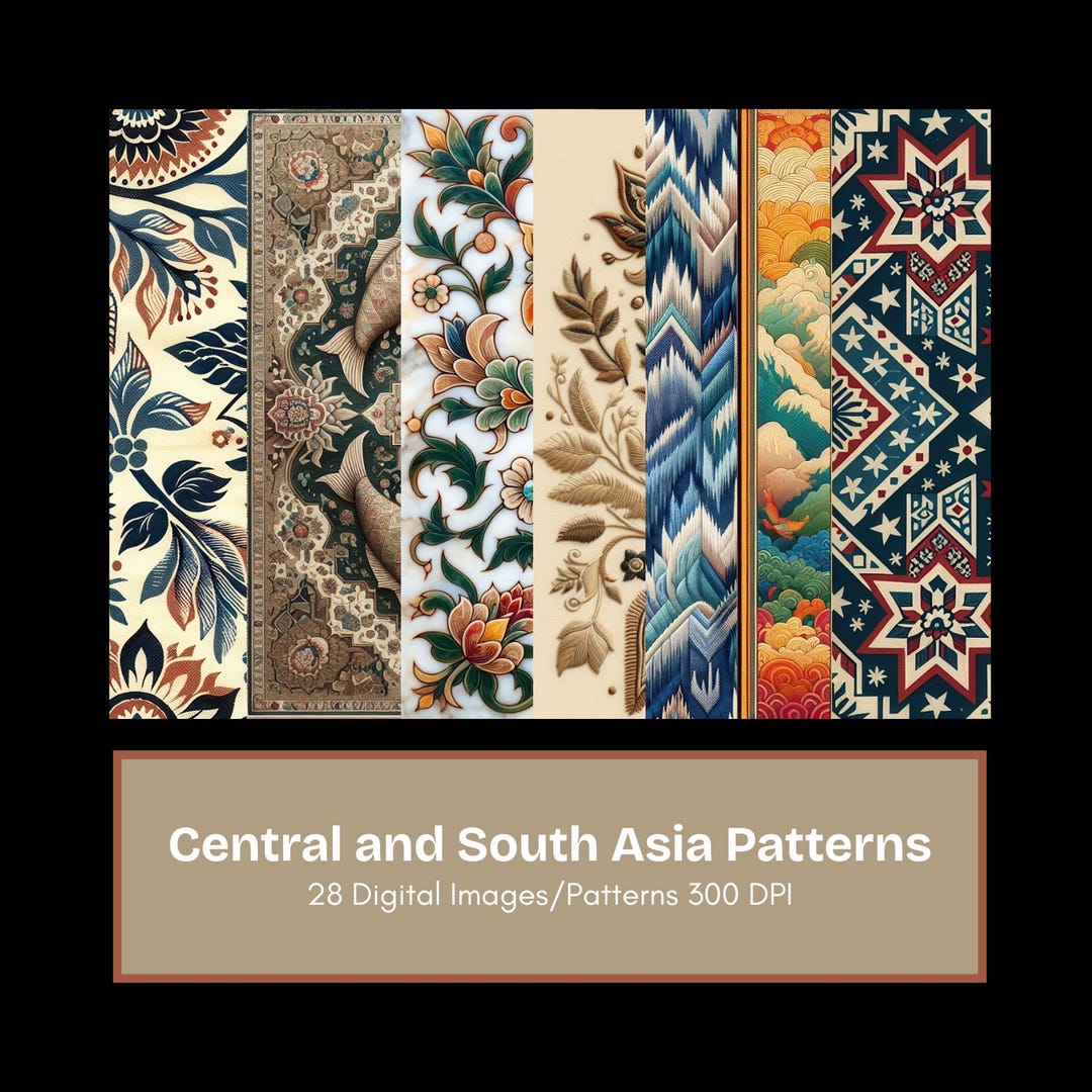 South Asian & Himalayan Digital Patterns: Mughal, Rajasthani, Kashmiri ...