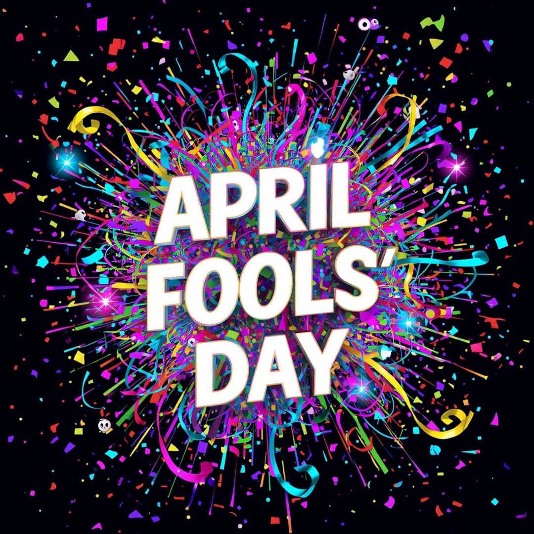 April Fools Day Digital Background Bundle | Bright Colorful Prank ...
