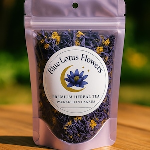 Premium Blue Lotus Flowers – 15G- Whole Dried Nymphaea caerulea – Ceremonial Herbal Tea – Spiritual & Relaxation Botanical