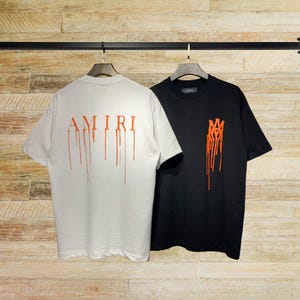 Amiri schwarzes Baumwoll-T-Shirt für Männer, reine Baumwolle das bequemste Herren-T-Shirt, Herrenbekleidung