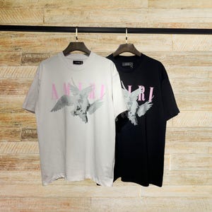 Amiri schwarzes Baumwoll-T-Shirt für Männer, reine Baumwolle das bequemste Herren-T-Shirt, Herrenbekleidung