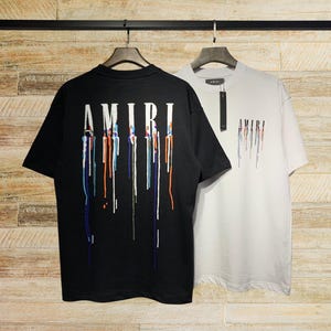 Amiri Shirt AMIRI Logo Man T-Shirt Luxusmode T-Shirt Designer Shirt Paris Logo Fashion Tshirt