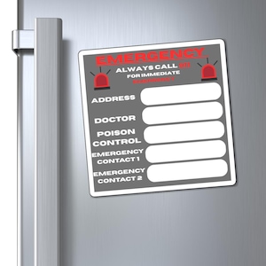 Notfallkontakt-Magnet: Dekoration für Sicherheit und Organisation