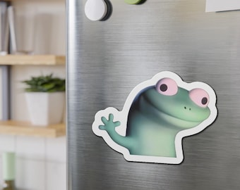 Aimant Meme lézard : décoration de réfrigérateur de reptiles drôles de bande dessinée