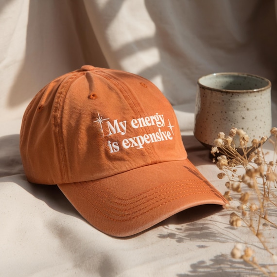 My Energy Is Expensive Embroidered Cotton Baseball Cap