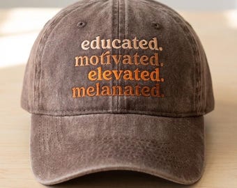thumbnail image 2 of Black Pride History Makers Snapback Hat – Africa Embroidery, Flat Bill, Canvas 2 of 2