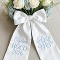 Custom Embroidered Bouquet Sash, Flowers Ribbon for Wedding, Prom, Homecoming Gift (HOCO)