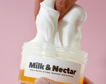Slime profumato al miele, latte e burro per alleviare lo stress, giocattolo rilassante per aromaterapia, regalo sensoriale per bambini, idea regalo di compleanno, kit slime