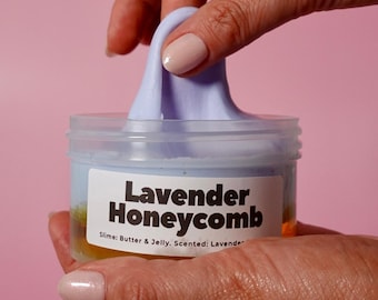 Honey Lavender Butter Clear Slime Scented Stress Relief Relaxing Aromatherapy Toy Sensory Fidget Gift for Kids Birthday Gift Idea Slime Kit