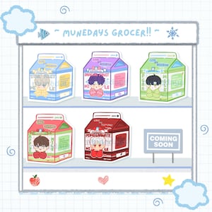 love and deepspace milk carton sticker pack / 5pcs / lads sticker set / milk stickers / otome game stickers