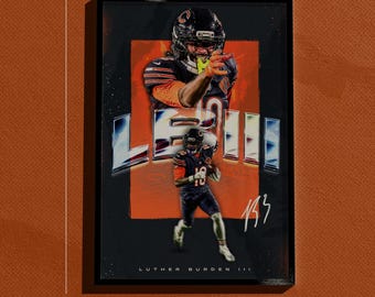 Luther Burden III "LBIII" Football Poster | Chicago Bears Wall Art (Print)