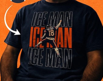 Caleb Williams ICE MAN Football T-Shirt | Retro Chicago Bears Graphic Tee