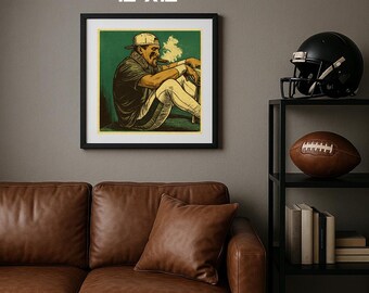 Jalen Hurts Super Bowl Cigar Retro 1940s Comic Print (Digital Download)