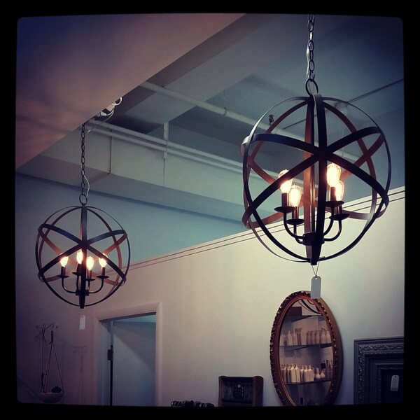 Vintage Industrial Orb Light, Modern Lighting