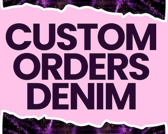 Custom Rhinestoned Pro Wrestling Inspired Denim Jeans| Hand-Painted | Rhinestoned