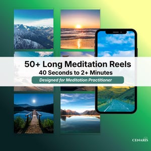 Reels de meditación espiritualmente consciente para practicantes, creadores de contenido de redes sociales de Instagram, YouTube y TikTok sin rostro