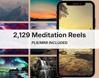 Mindful Meditation Reels für Instagram, YouTubeTik Tok Social Media Content Ersteller PLR MRR Spiritualität