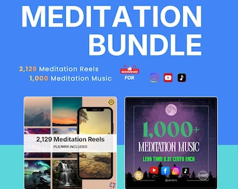 Meditation Reels and Music Content Creator Bundle for YouTube Instagram TikTok Royalty Free