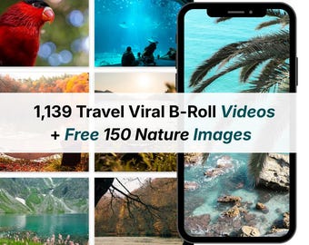 Travel Cinematic Reels Ready-to-Post Viral B-Roll Pack for Faceless Social Media Content Creators