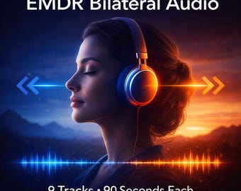 EMDR Bilateral Audio Bundle | 9×90-Seconds Therapeutic Tracks for Nervous Calming Somatic Healing