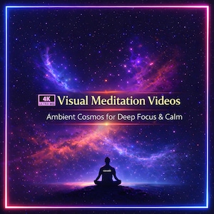 Arrière-plan vidéo calme et ambiant en boucle de méditation visuelle 4K pour une mise au point profonde, la respiration et la sérénité