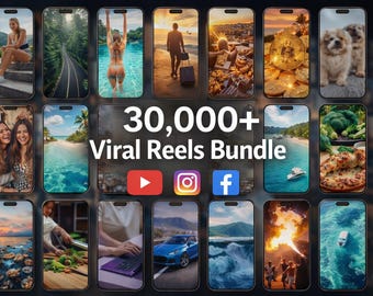 Viral Reels Bundle Stock Videos for Content Creators Instagram Facebook TikTok PLR MRR