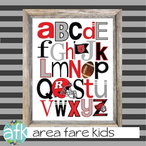 RUTGERS UNIVERSITY  Team ABC Nursery Art Print