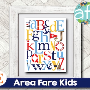 NAUTICAL  ABC Nursery Art Print