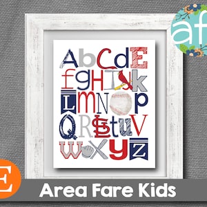 ST. LOUIS CARDINALS Baseball Team MlB AbC Nursery Art Print