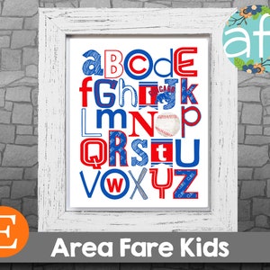 CHICAGO CUBS  Baseball Team MlB  AbC Nursery Art Print