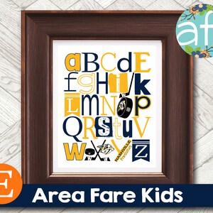 NASHVILLE PREDATORS Hockey Team NHL AbC Nursery Art Print