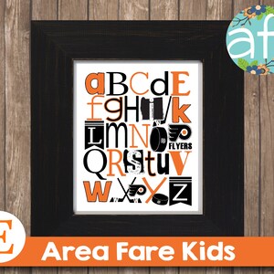 PHILLY FLYERS Hockey Team NHL AbC Nursery Art Print