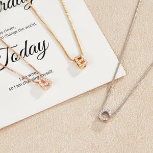 Benutzerdefinierte Initial Halskette, Gold Buchstabe Anhänger, personalisierter Schmuck