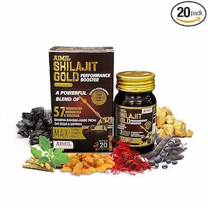 Pflanzliche AIMIL starke Shilajit Gold 20 Kapseln Ergänzung für Männer Wellness-Vitalität-Immunität-Booster