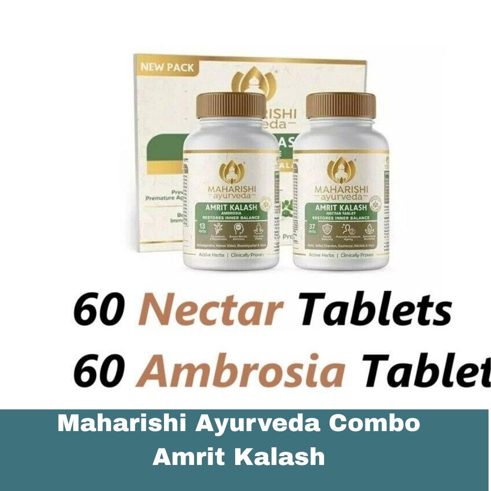 thumbnail image 2 of Maharishi Ayurveda Amrit Kalash – 60 Nectar & 60 Ambrosia Tablets (120 Total) – Antioxidant & Immunity 2 of 2