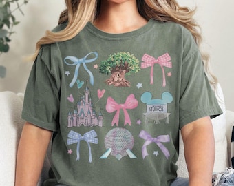 Disney Coquette Bögen Comfort Farbe Shirt, BTW Coquette Shirt, Magic Kingdom Shirt, Hollywood Studios Shirt, Epcot Shirt, Disneyland Reise T-Shirt
