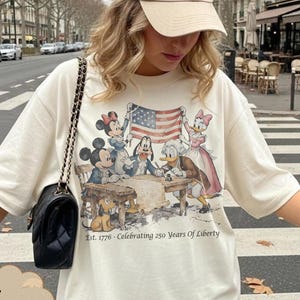 Disney Mickey en vrienden 1776 Founding Fathers T-shirt, 250 Years Of Liberty shirt, Disney patriottische shirt, magische Independence Day shirt