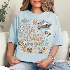 Comfort colors Life of a Cruise Girl shirt, Disney Cruise Line Minnie Girls Trip Tee, Disney Magic Wonder Fantasy Wish Destiny Adventure Tee