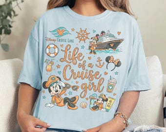 Comfort colors Life of a Cruise Girl shirt, Disney Cruise Line Minnie Girls Trip Tee, Disney Magic Wonder Fantasy Wish Destiny Adventure Tee