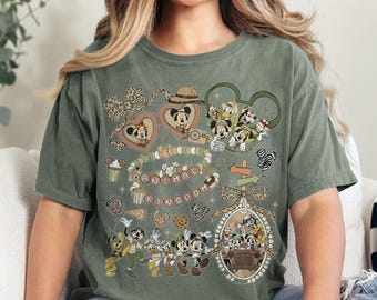 Vintage Coquette Bögen Mickey und Freunde Animal Kingdom T-Shirt, Lass uns Wild Shirt, Disney Safari-Modus, Familien Safari Passende Hemden bekommen