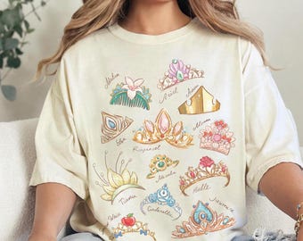 Chemise princesse Disney aquarelle noeuds coquette rétro, chemise Disney Aurora Ariel Belle Cendrillon Tiana, voyage Magic Kingdom Disneyland Girl