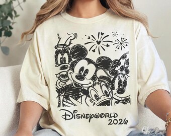 Retro Mickey And Friends Disneyworld 2026 Shirt, Vintage Walt Disney Shirt, Disneyworld Matching Shirts, Disney Vacation Matching 2026 Tees