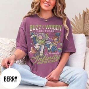 Retro Buzz And Woody Lightyear Shirt, To Infinity And Beyond Shirt, Toy Story Shirt, Disney Pixar Shirt, Disneyland Family Trip 2026 Tees Berry