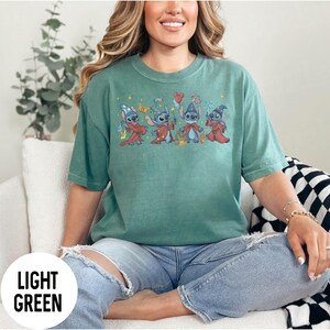 Comfort Color Stitch Sorcerer Shirt, Disney Fantasia Tee, Lilo & Stitch Imagination Wizard, Stay Magical Tee, WDW Disneyland Trip 2026 Shirt LightGreen