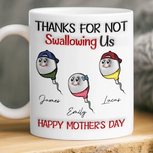 May include: A white ceramic mug with a black handle and the text "But First, Coffee" in a bold, black font. The mug is set against a blurred background, suggesting a cozy setting.