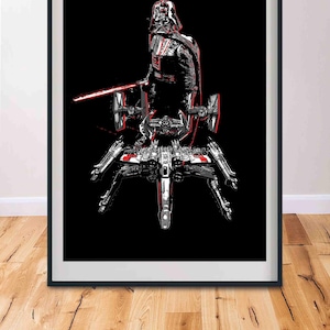 Darth Vader, X-Wing & Tie Fighter Digitale Kunst Download
