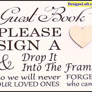 Wedding Guest Book Alternative Personalized Wedding Guest Book Drop Box Wedding Guest Book Guest Book Drop Box Hearts Guest Book image 6