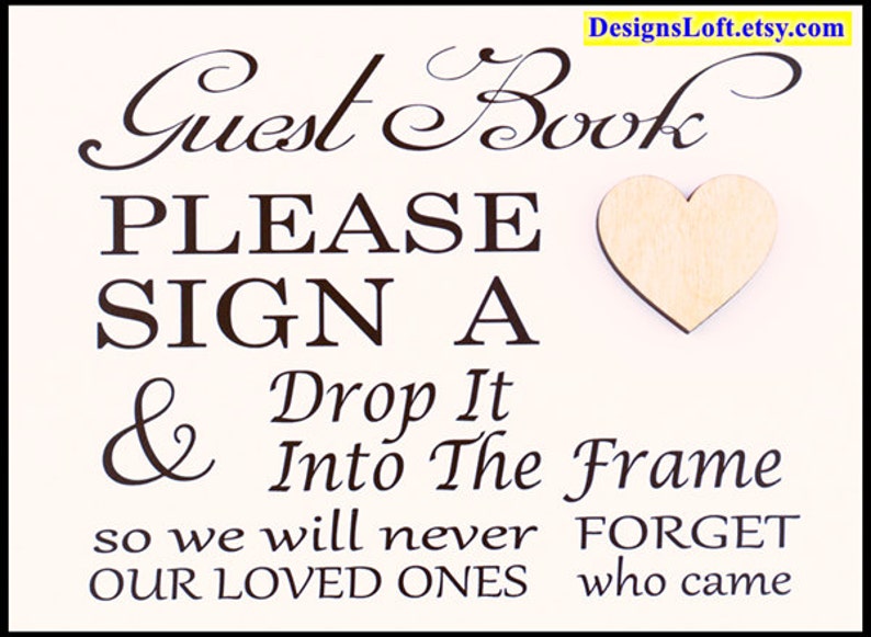 Wedding Guest Book Alternative Personalized Wedding Guest Book Drop Box Wedding Guest Book Guest Book Drop Box Hearts Guest Book image 6