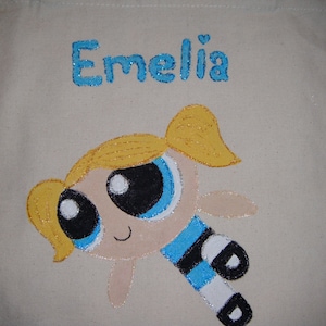 Hand Painted Power Puff Girls Inspired Bag - Free Personalization
