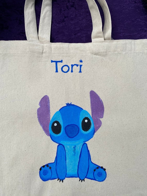 Hand Painted Stitch Inspired Bag - Free Personalization - Etsy Hand Painted Stitch Inspired Bag - Free Personalization - Etsy